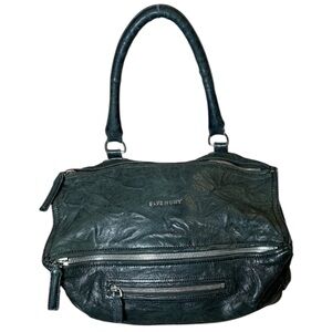 Y2K Givenchy Pandora Black Tumbled Sheepskin Leather Shoulder Crossbody Bag